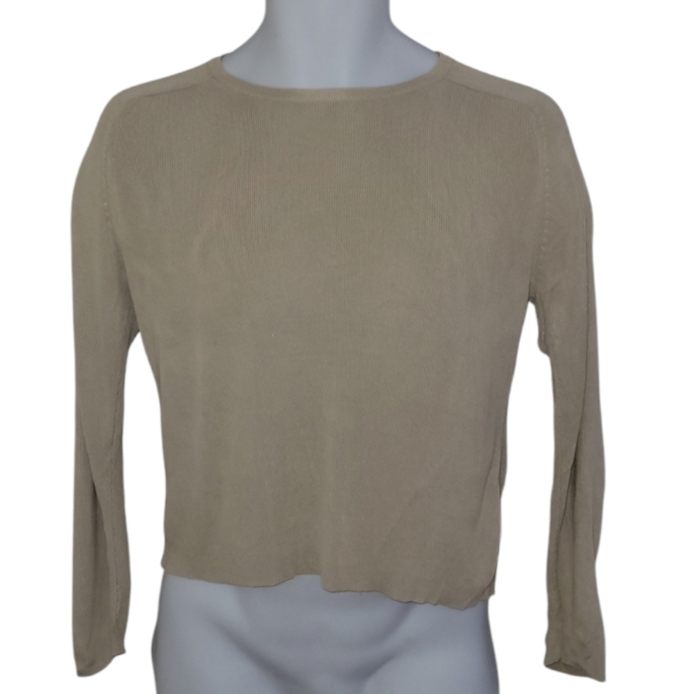 Ann Taylor Silk Organic Monotone Classy Office Ribbed Sweater - Women's